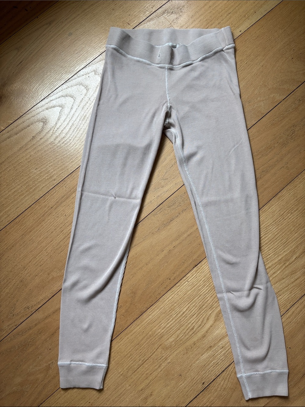 Monrow Light Pink Ribbed Joggers Medium